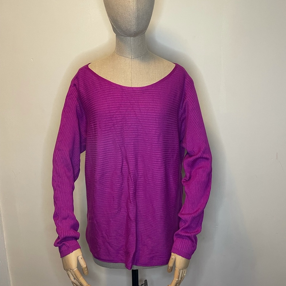 Lane Bryant 18/20 ribbed sweater magenta